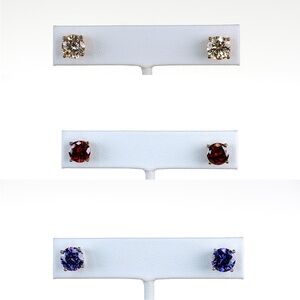 Elegant Multi-Color Stud Earrings Set